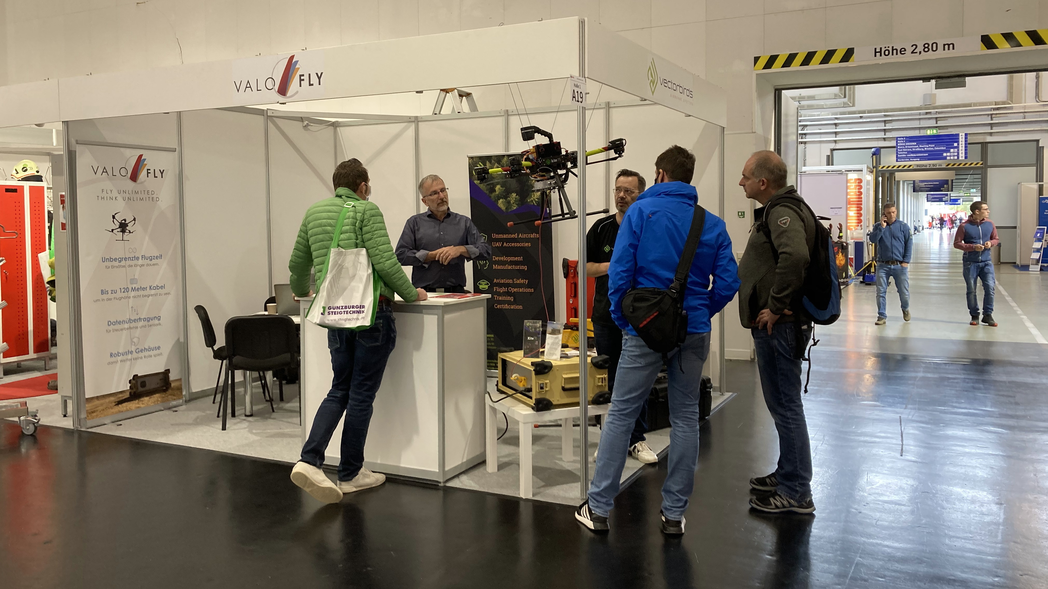 Messestand der ValoFly und Vectorbirds auf der Florian Messe 2020